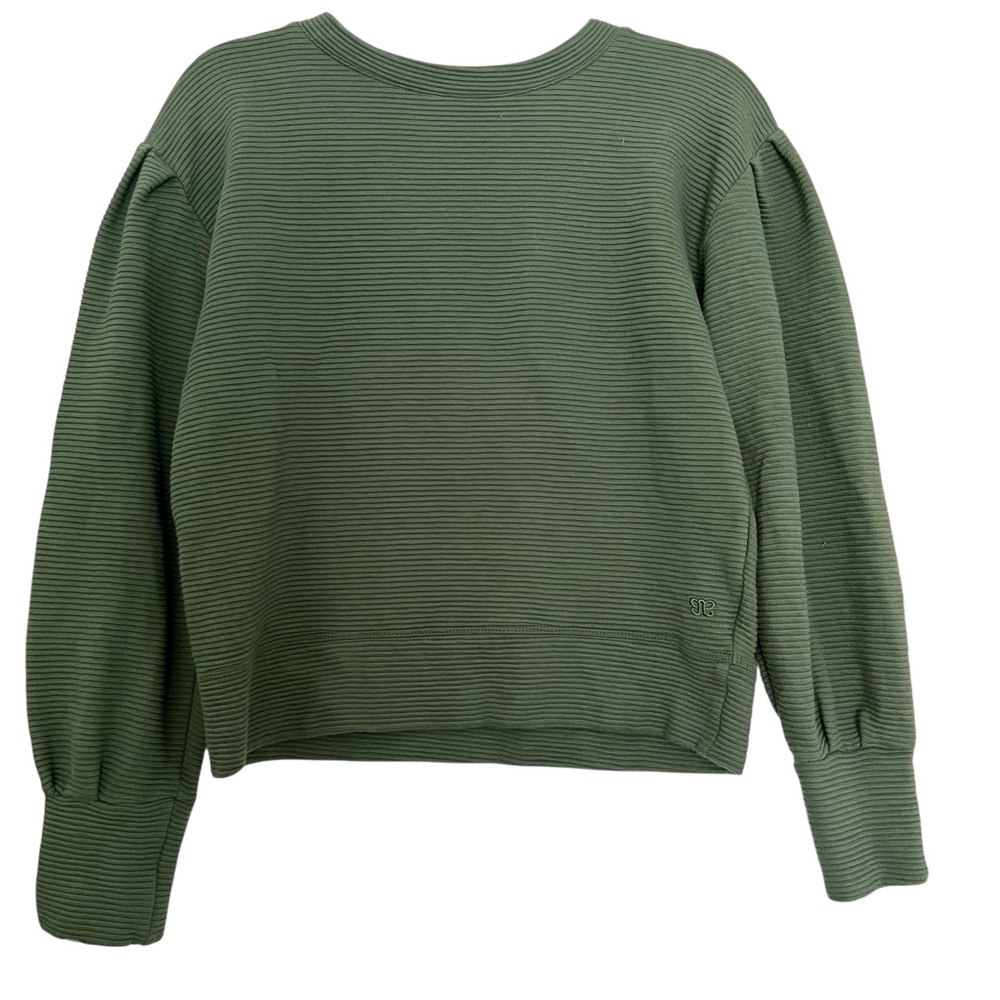 Albion Ribbed Green Sweater Top